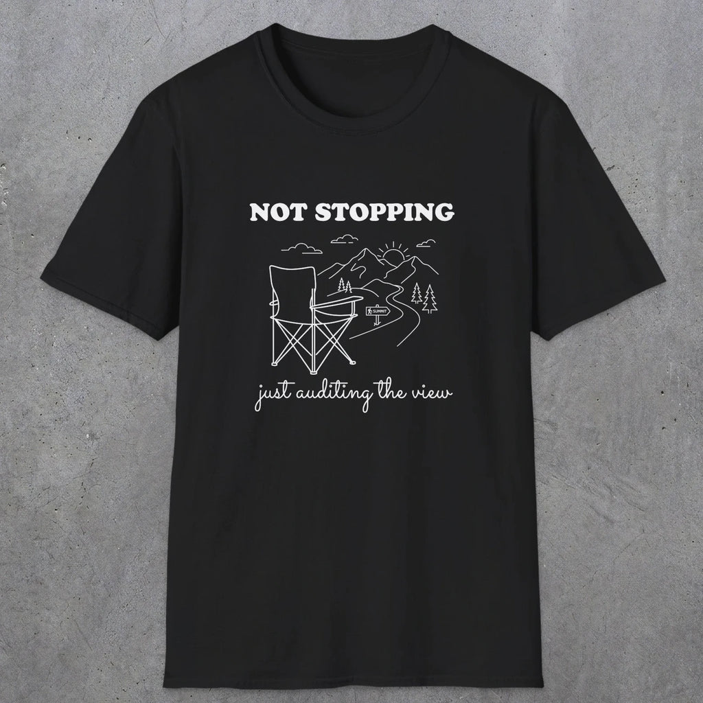 0108 Not stopping, just auditing the view | Funny Dad T-Shirt | RustyDad