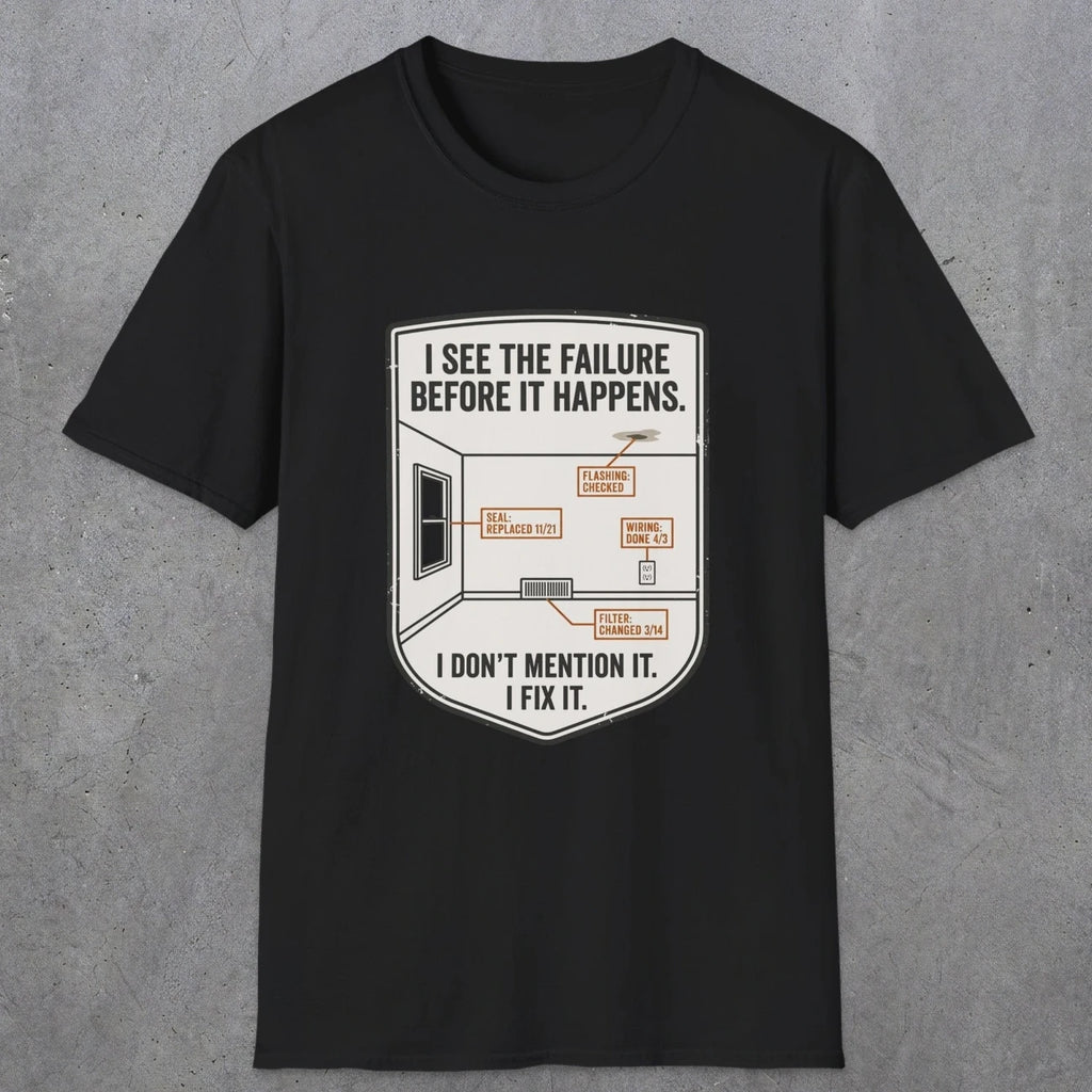 0109 I See The Failure Before Iy Happens I Dont Mention It I Fix It | Funny Dad T-Shirt | RustyDad