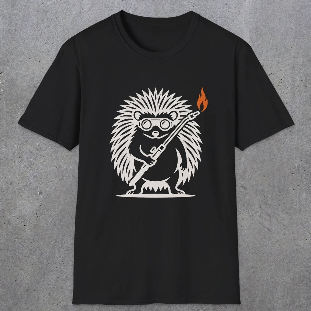 0629 Hedgehog Welder | Funny Dad T-Shirt | RustyDad