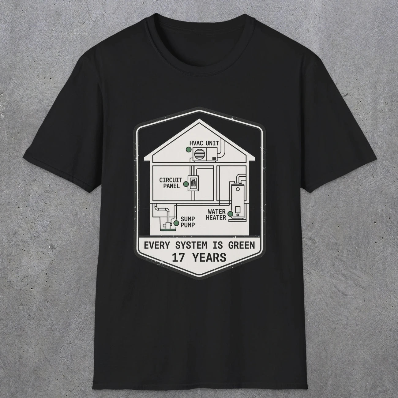 0092 Every System Is Green 17 Years | Funny Dad T-Shirt | RustyDad