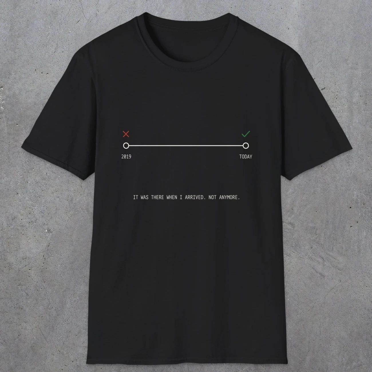 0128 It Was There When I Arrived Not Anymore | Funny Dad T-Shirt | RustyDad