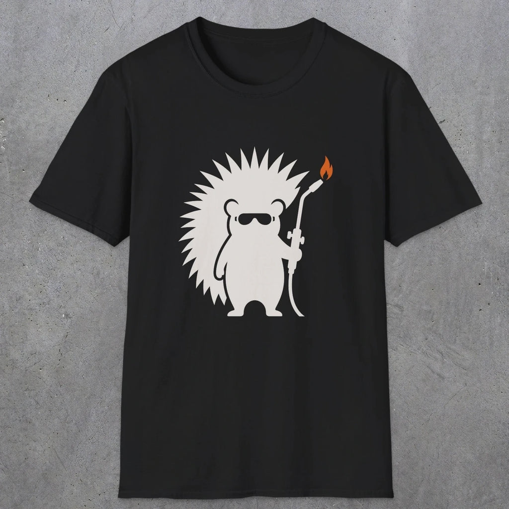 0631 Hedgehog Welder | Funny Dad T-Shirt | RustyDad