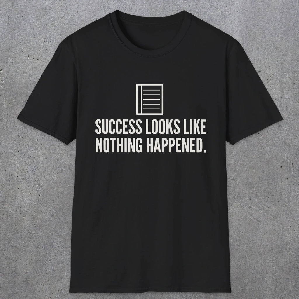 0107 Success Looks Like Nothing Happened | Funny Dad T-Shirt | RustyDad