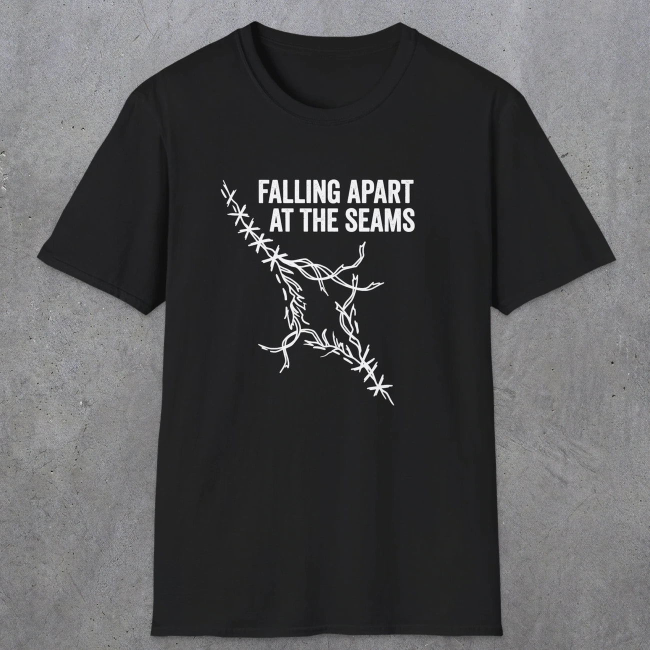 058 Falling apart at the seams | Funny Dad T-Shirt | RustyDad