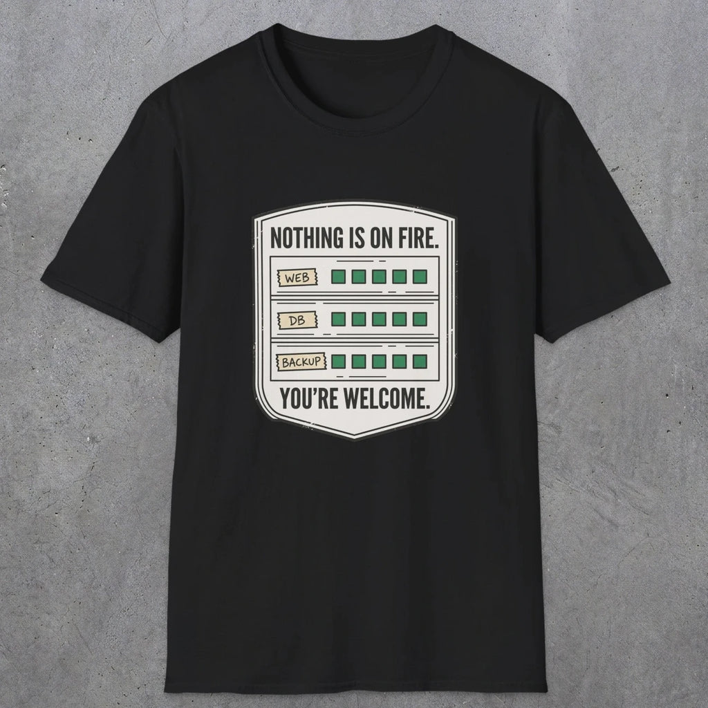 0121 Nothing Is On Fire Youre Welcome | Funny Dad T-Shirt | RustyDad