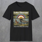 002 Lake therapy, cheaper than talking about feelings | Funny Dad T-Shirt | RustyDad