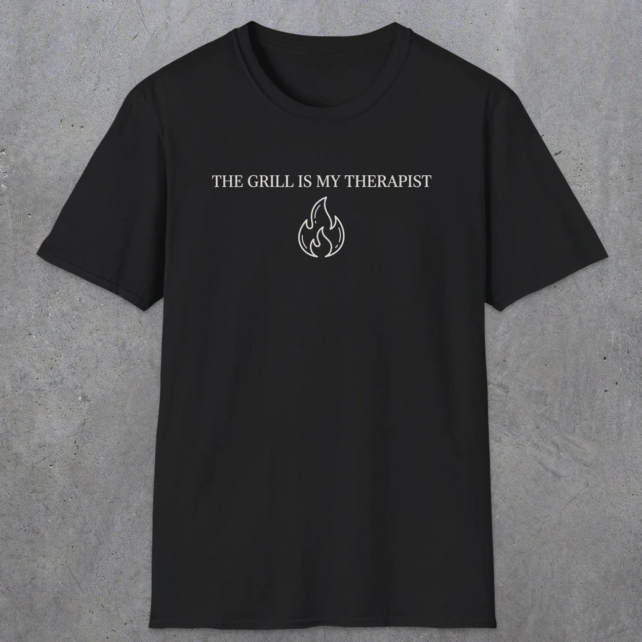 0697 The Grill Is My Therapist | Funny Dad T-Shirt | RustyDad