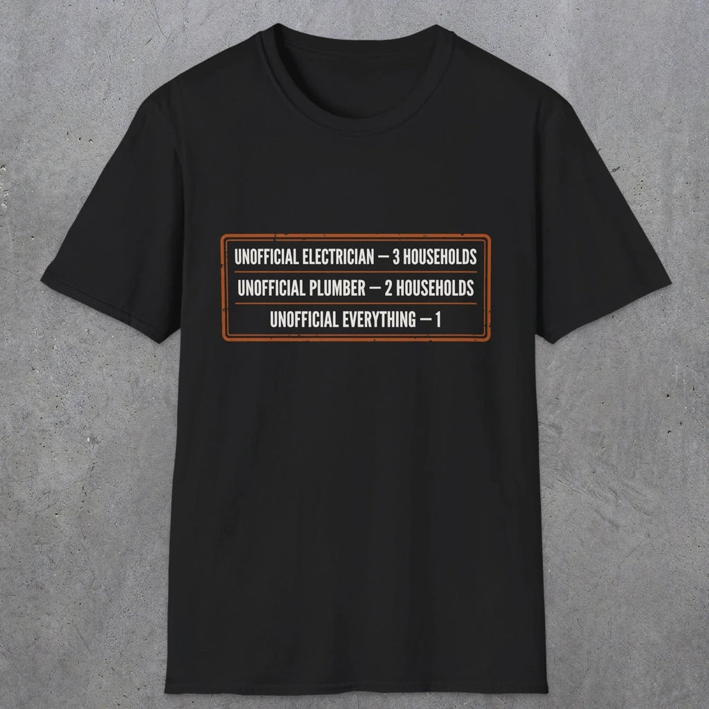 145 Unofficial Electrician Plumber Everything | Funny Dad T-Shirt | RustyDad