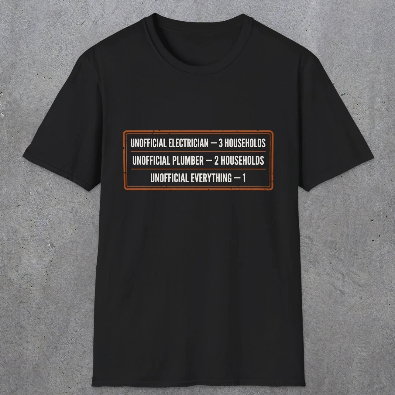 145 Unofficial Electrician Plumber Everything | Funny Dad T-Shirt | RustyDad