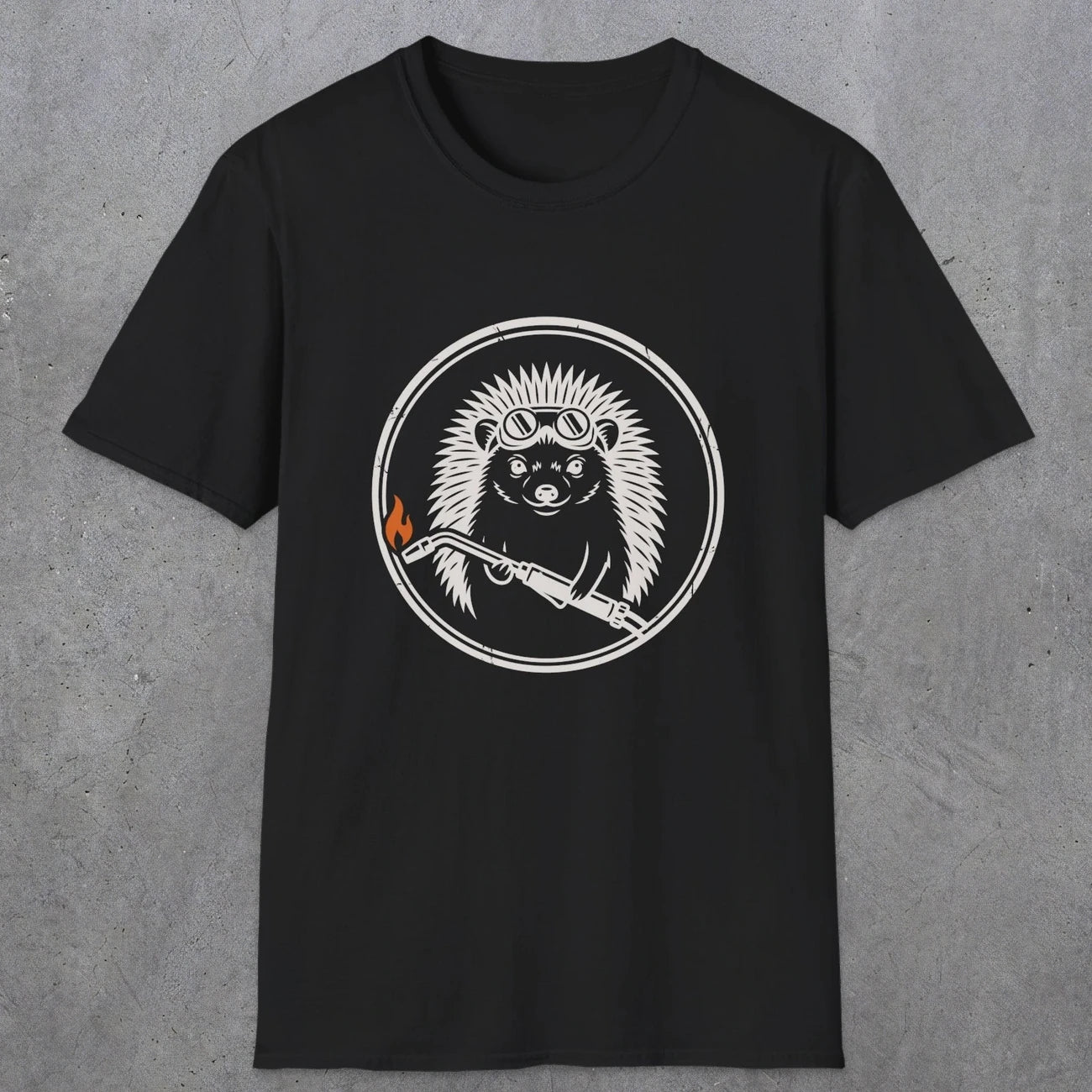 0630 Hedgehog Welder | Funny Dad T-Shirt | RustyDad