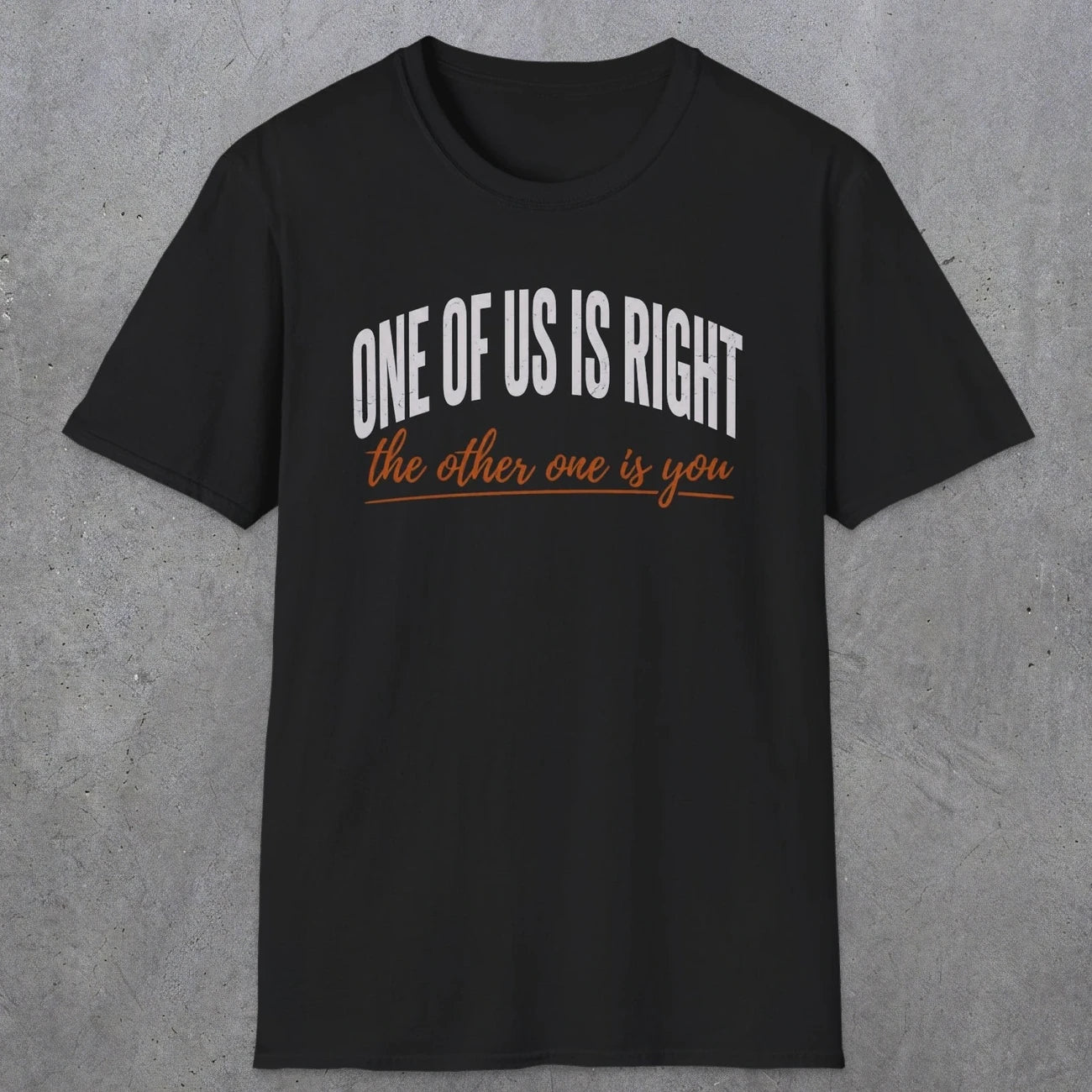 0438 One Of Us Is Right. The Other One Is You | Funny Dad T-Shirt | RustyDad