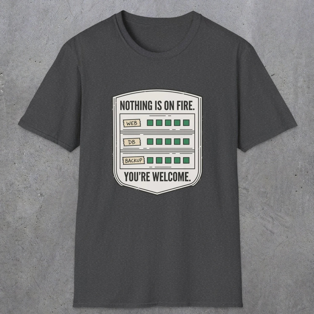 0121 Nothing Is On Fire Youre Welcome | Funny Dad T-Shirt | RustyDad