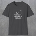 053 The lake is my therapist | Funny Dad T-Shirt | RustyDad