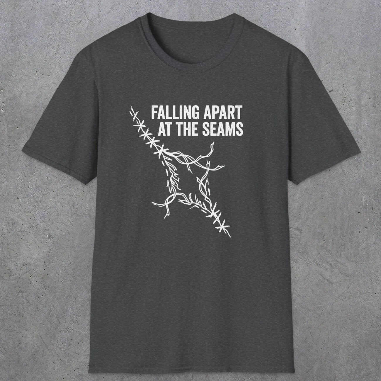 058 Falling apart at the seams | Funny Dad T-Shirt | RustyDad