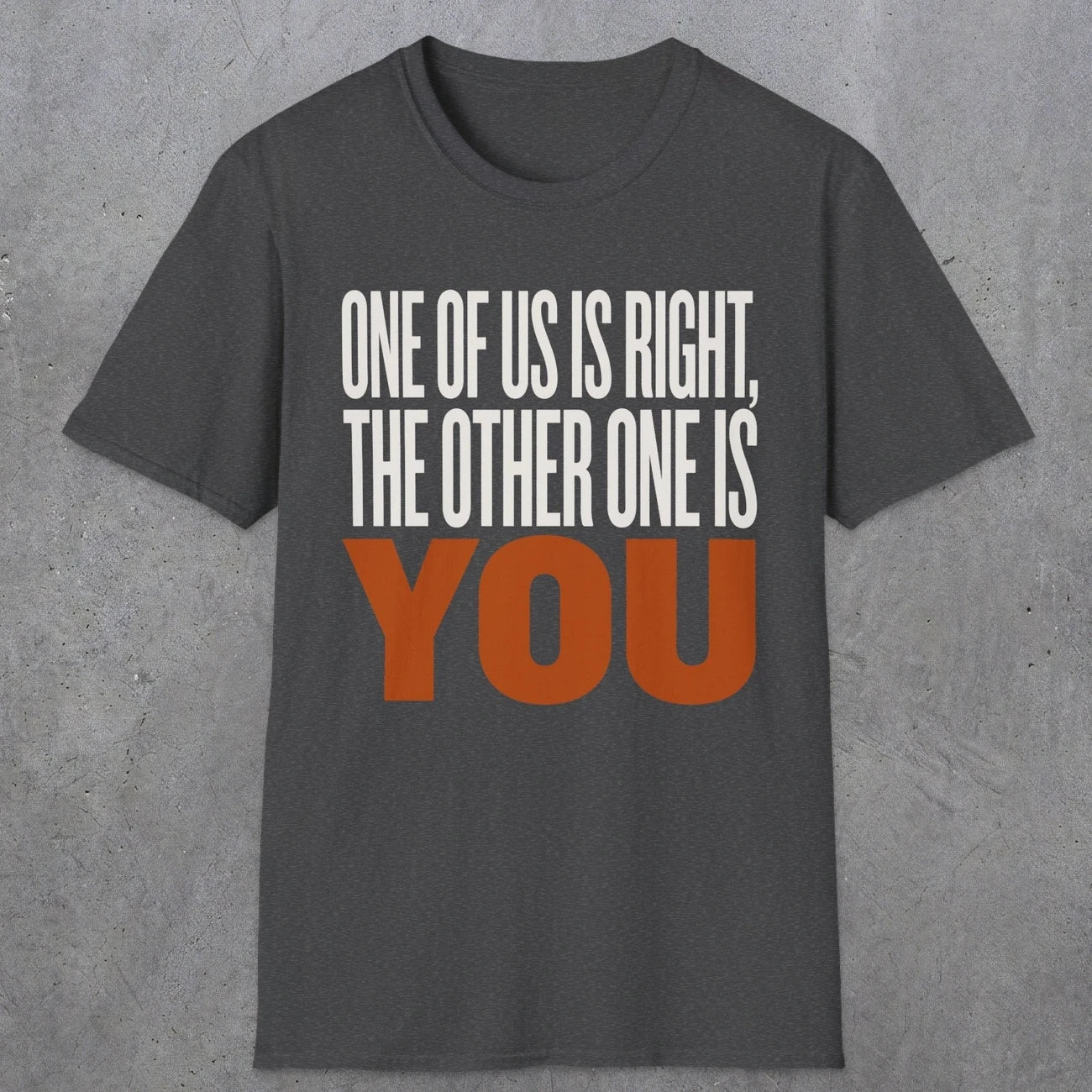0439 One Of Us Is Right. The Other One Is You | Funny Dad T-Shirt | RustyDad