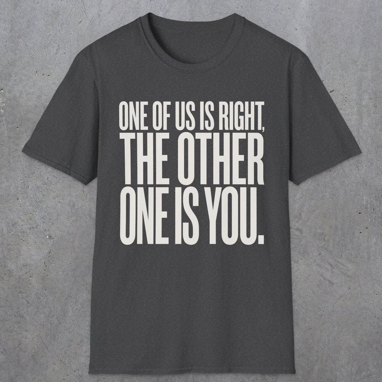 0433 One Of Us Is Right. The Other One Is You | Funny Dad T-Shirt | RustyDad