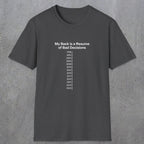 061 My back is a resume of bad decisions | Funny Dad T-Shirt | RustyDad