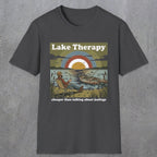 002 Lake therapy, cheaper than talking about feelings | Funny Dad T-Shirt | RustyDad