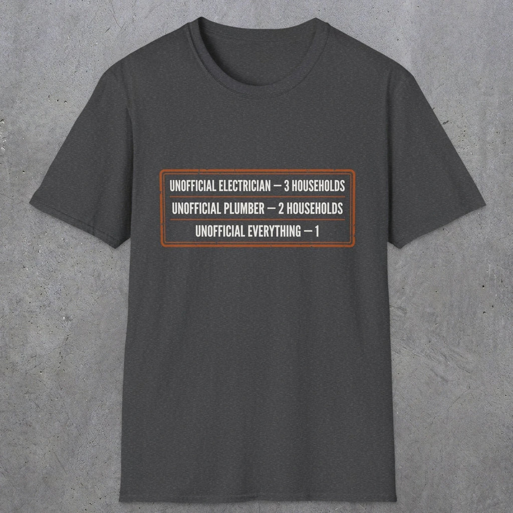 145 Unofficial Electrician Plumber Everything | Funny Dad T-Shirt | RustyDad