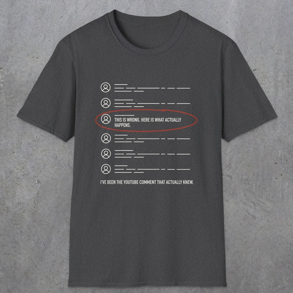 0158 Ive Been The Youtube Comment That Actually Knew | Funny Dad T-Shirt | RustyDad