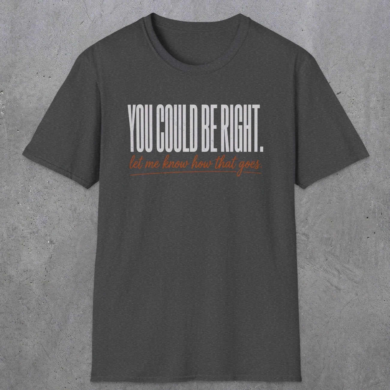 0449 You Could Be Right. Let Me Know How That Goes | Funny Dad T-Shirt | RustyDad