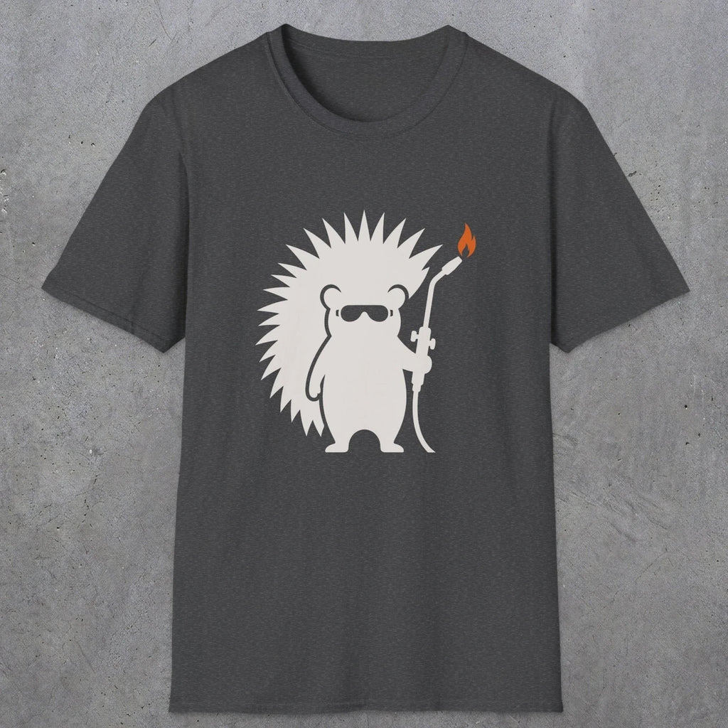 0631 Hedgehog Welder | Funny Dad T-Shirt | RustyDad