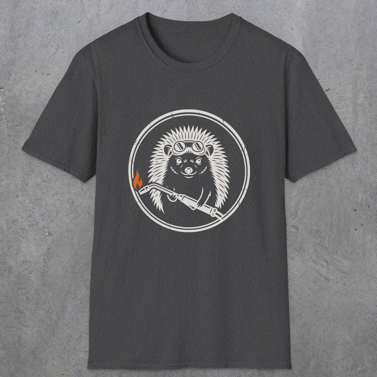 0630 Hedgehog Welder | Funny Dad T-Shirt | RustyDad