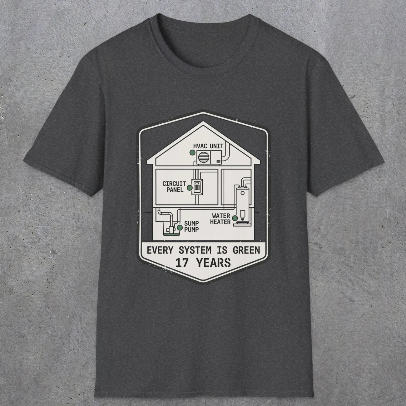 0092 Every System Is Green 17 Years | Funny Dad T-Shirt | RustyDad