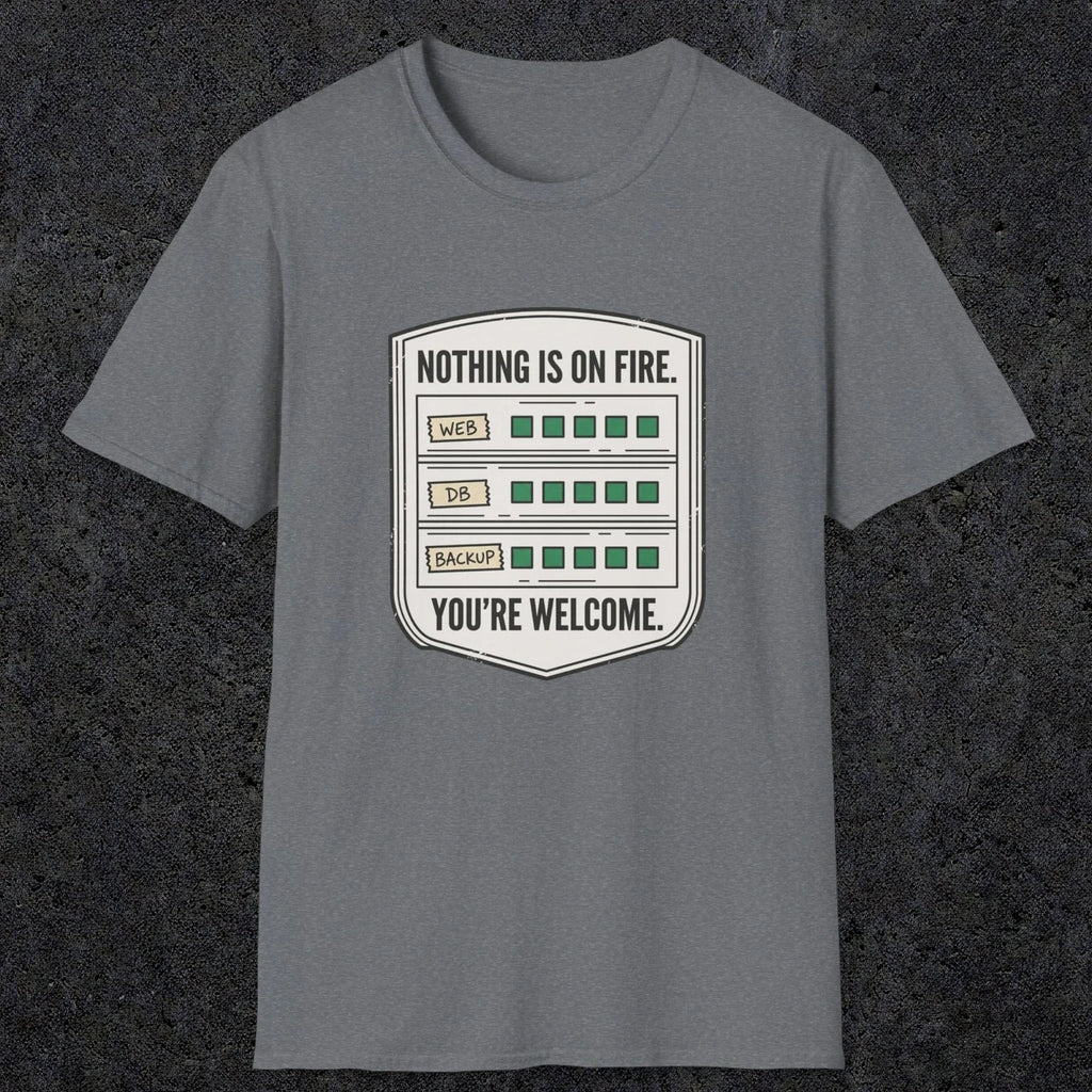 0121 Nothing Is On Fire Youre Welcome | Funny Dad T-Shirt | RustyDad