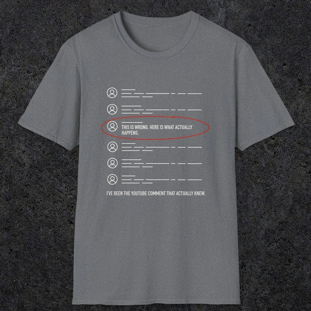 0158 Ive Been The Youtube Comment That Actually Knew | Funny Dad T-Shirt | RustyDad