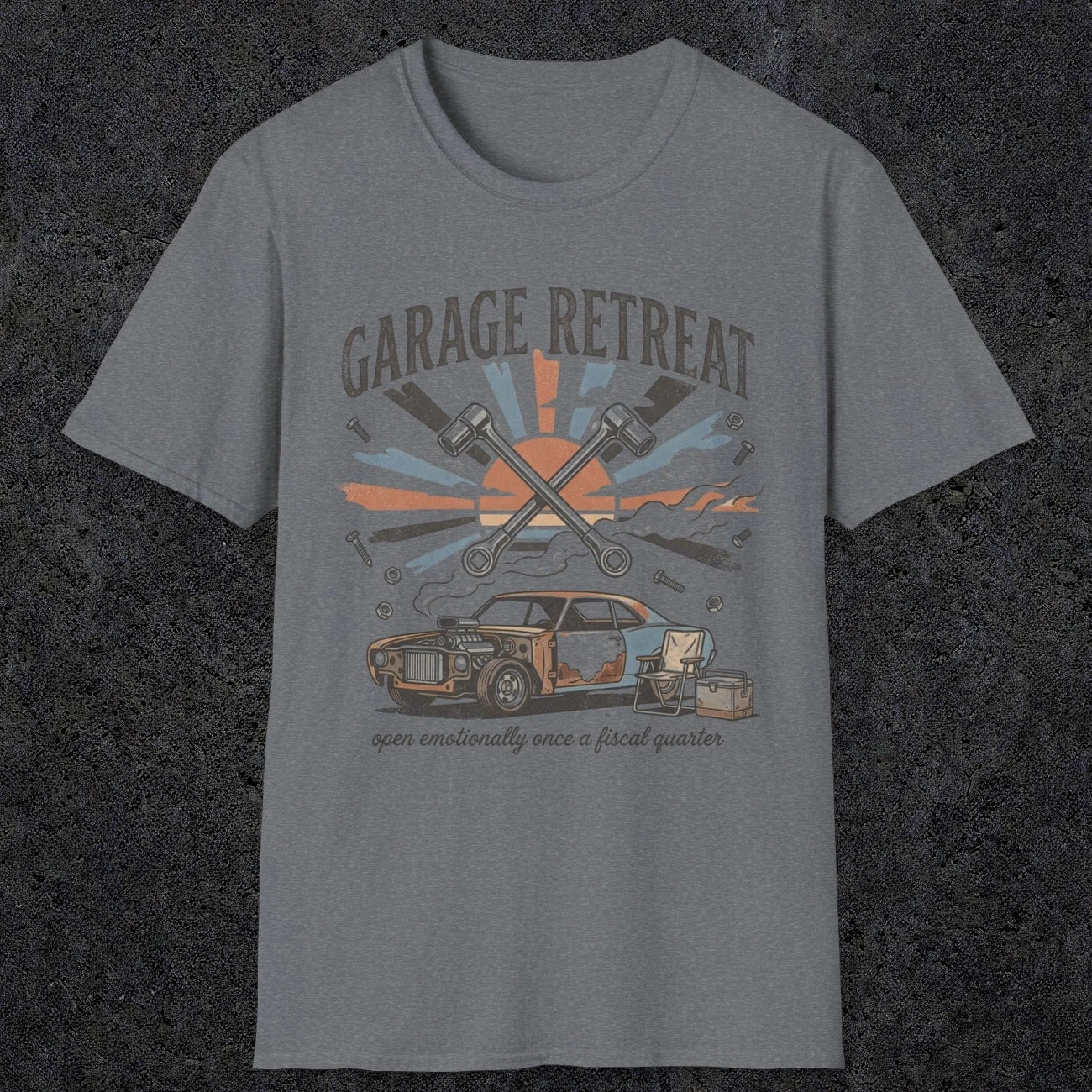010 Garage Retreat | Funny Dad T-Shirt | RustyDad