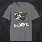 0569 Still Plays With Blocks. | Funny Dad T-Shirt | RustyDad