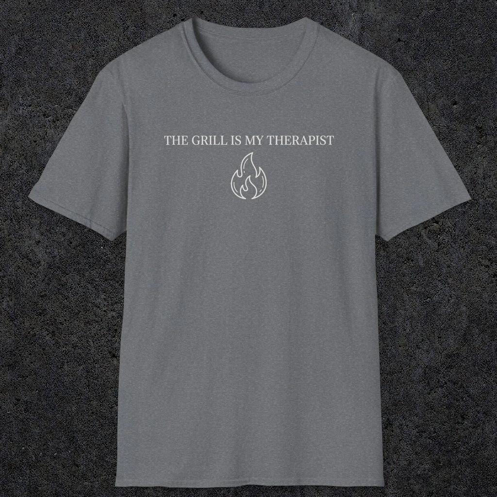 0697 The Grill Is My Therapist | Funny Dad T-Shirt | RustyDad