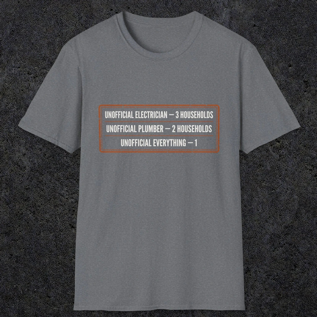 145 Unofficial Electrician Plumber Everything | Funny Dad T-Shirt | RustyDad