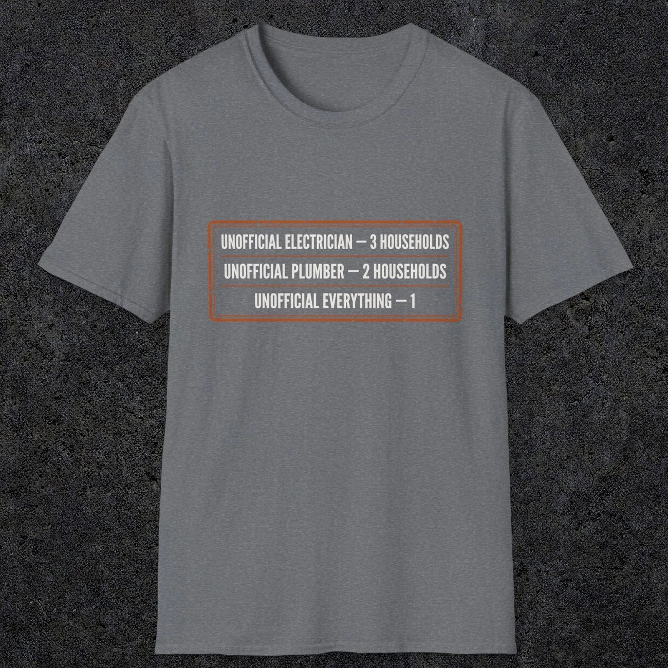 145 Unofficial Electrician Plumber Everything | Funny Dad T-Shirt | RustyDad