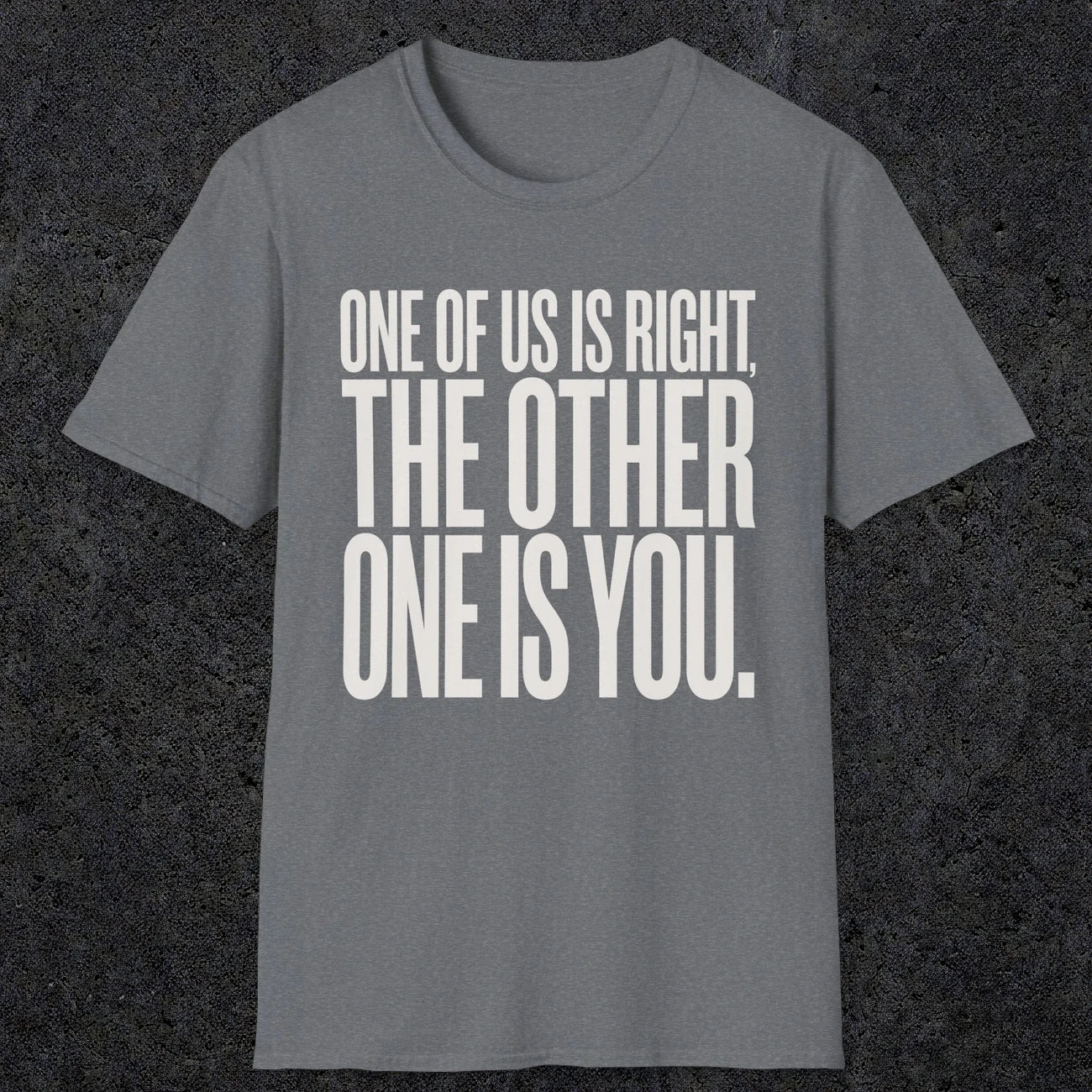 0433 One Of Us Is Right. The Other One Is You | Funny Dad T-Shirt | RustyDad