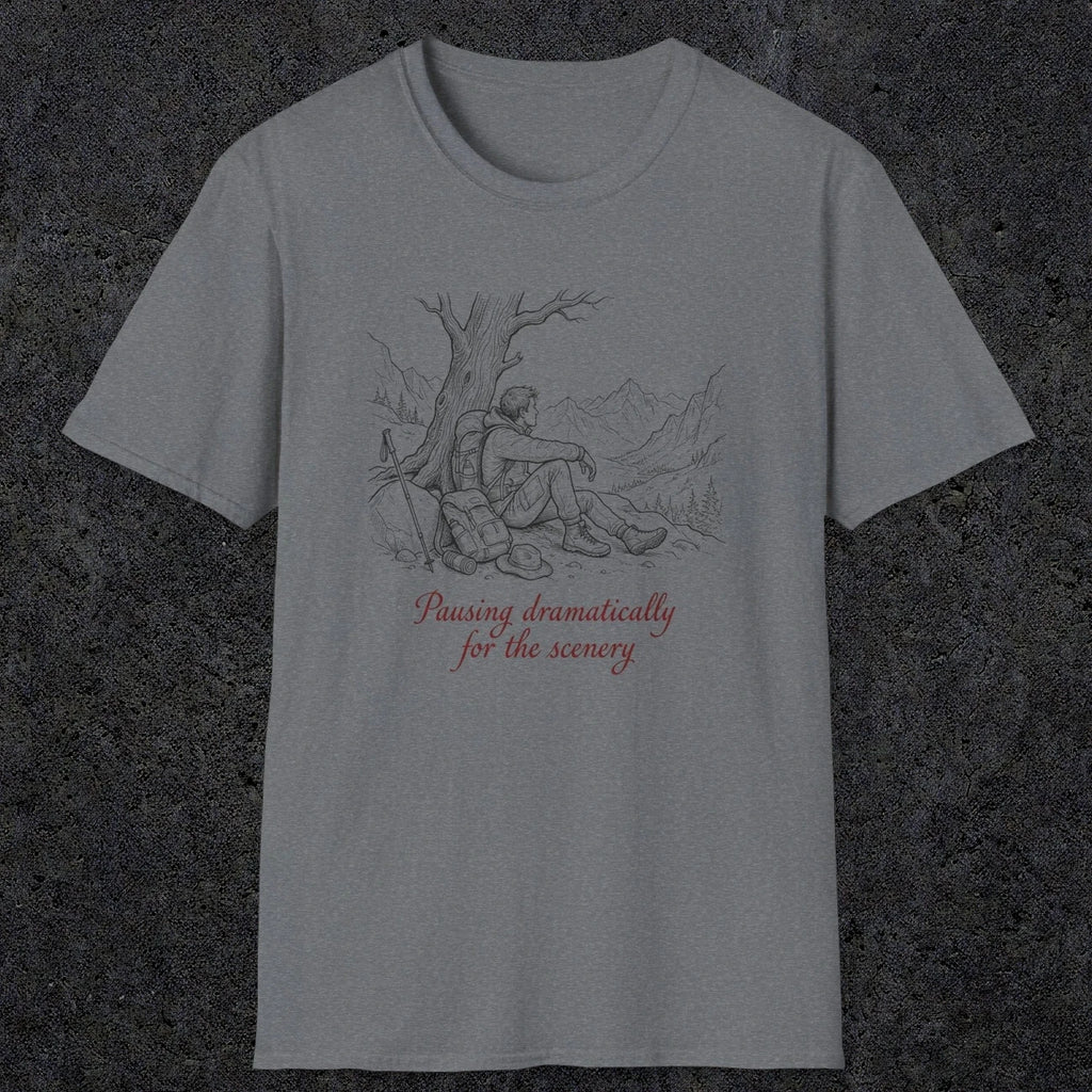 0112 Pausing dramatically for the scenery | Funny Dad T-Shirt | RustyDad