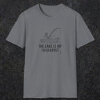053 The lake is my therapist | Funny Dad T-Shirt | RustyDad