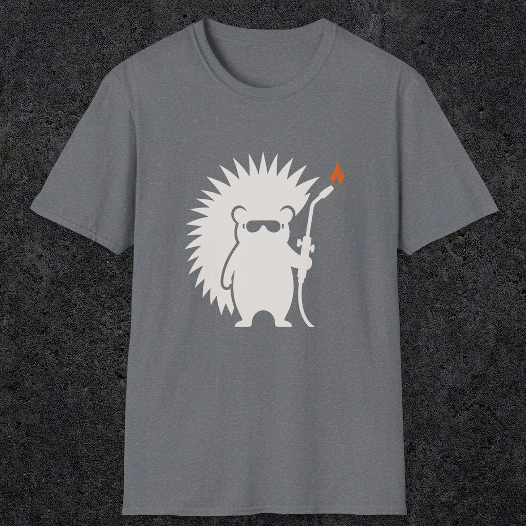 0631 Hedgehog Welder | Funny Dad T-Shirt | RustyDad