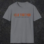 0017 Held together by habit and coffee | Funny Dad T-Shirt | RustyDad