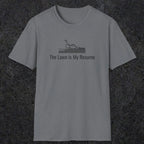 078 The lawn is my resume | Funny Dad T-Shirt | RustyDad