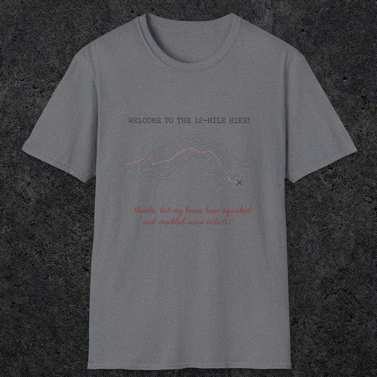 0117 Welcome to the 12-mile hike ..thanks but my knees have squeaked and crackled since mile 0.1 | Funny Dad T-Shirt | RustyDad