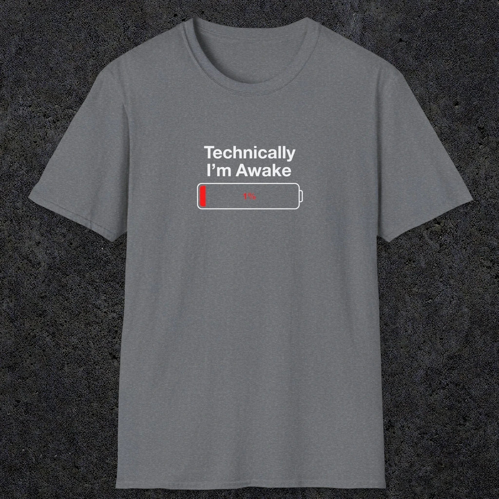 054 Technically I'm Awake | Funny Dad T-Shirt | RustyDad