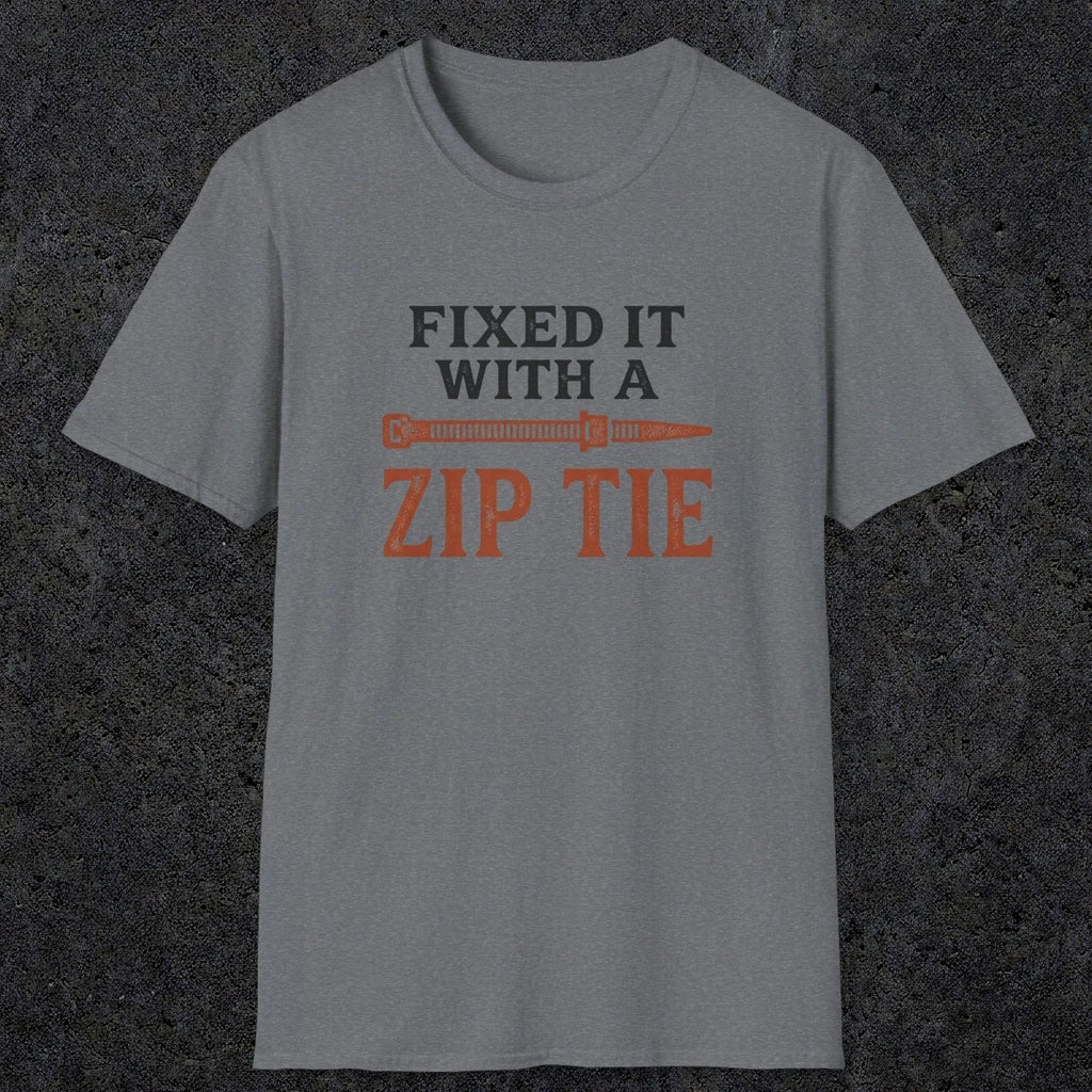 0035 Fixed it with a zip tie | Funny Dad T-Shirt | RustyDad