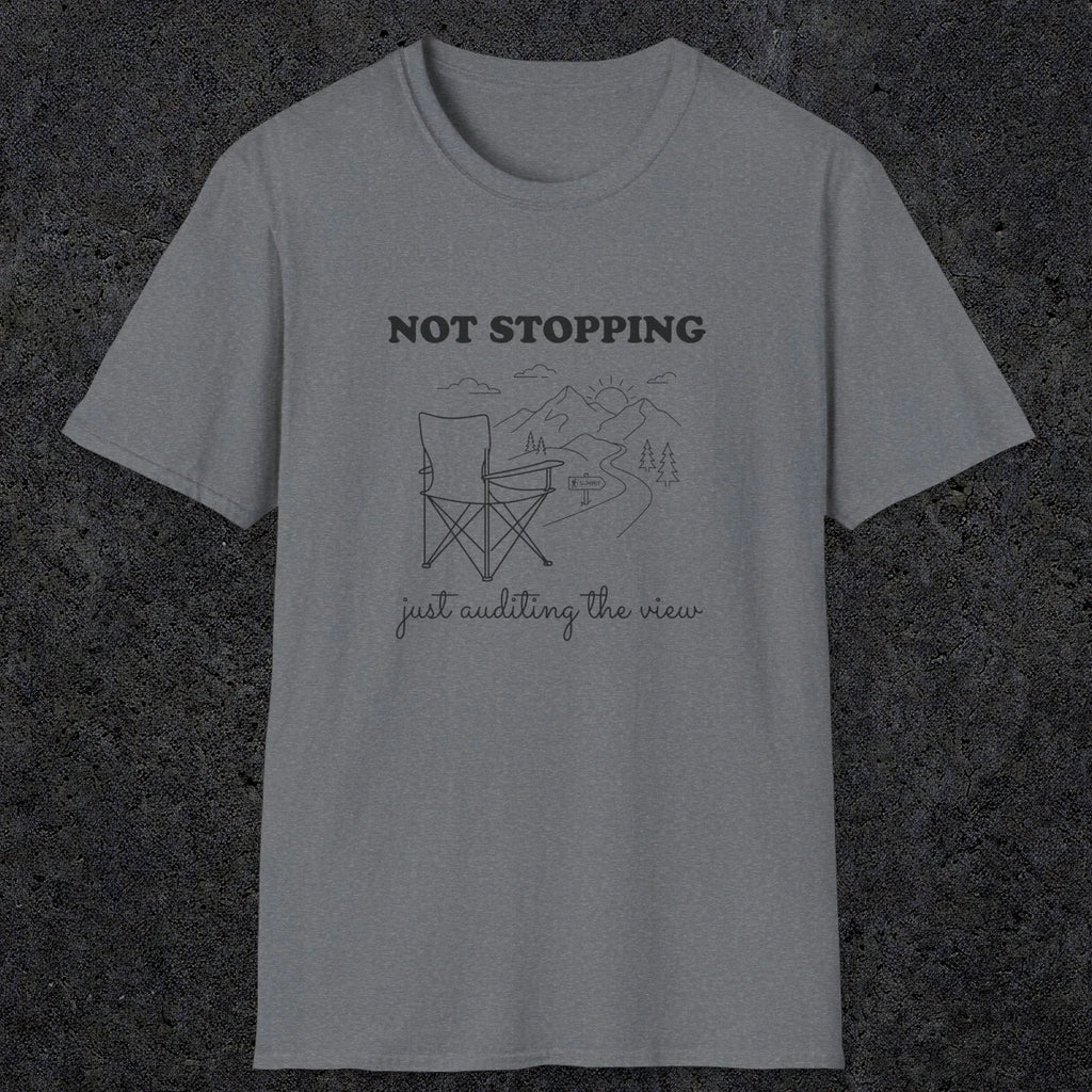0108 Not stopping, just auditing the view | Funny Dad T-Shirt | RustyDad