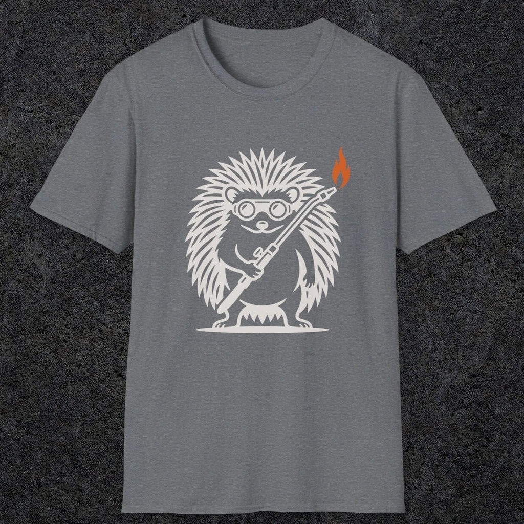 0629 Hedgehog Welder | Funny Dad T-Shirt | RustyDad