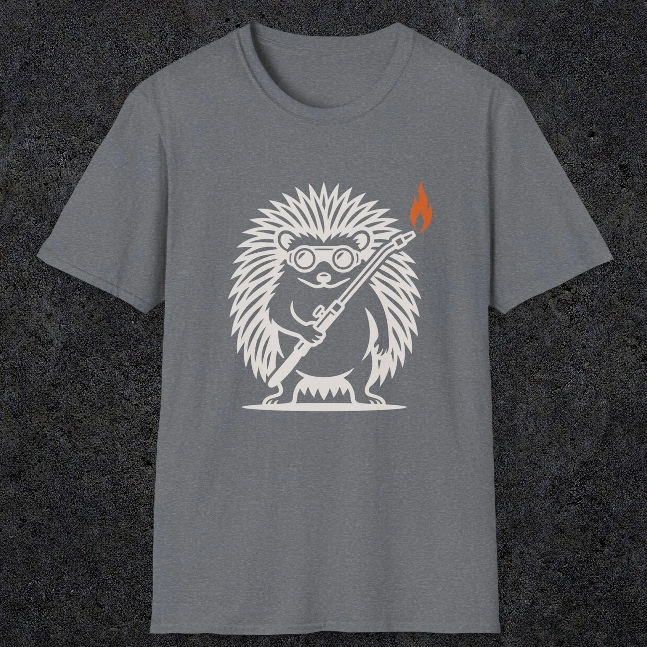 0629 Hedgehog Welder | Funny Dad T-Shirt | RustyDad