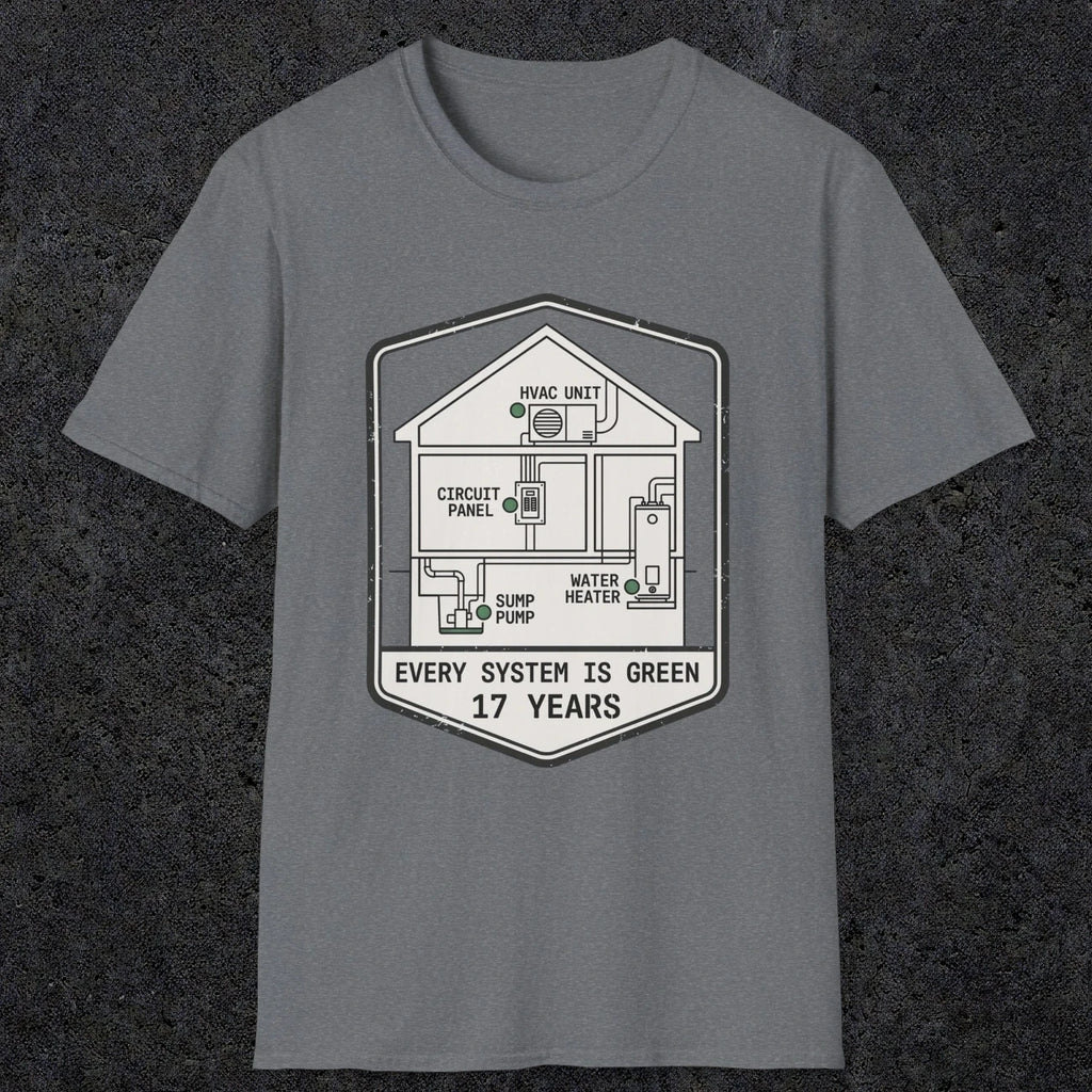 0092 Every System Is Green 17 Years | Funny Dad T-Shirt | RustyDad