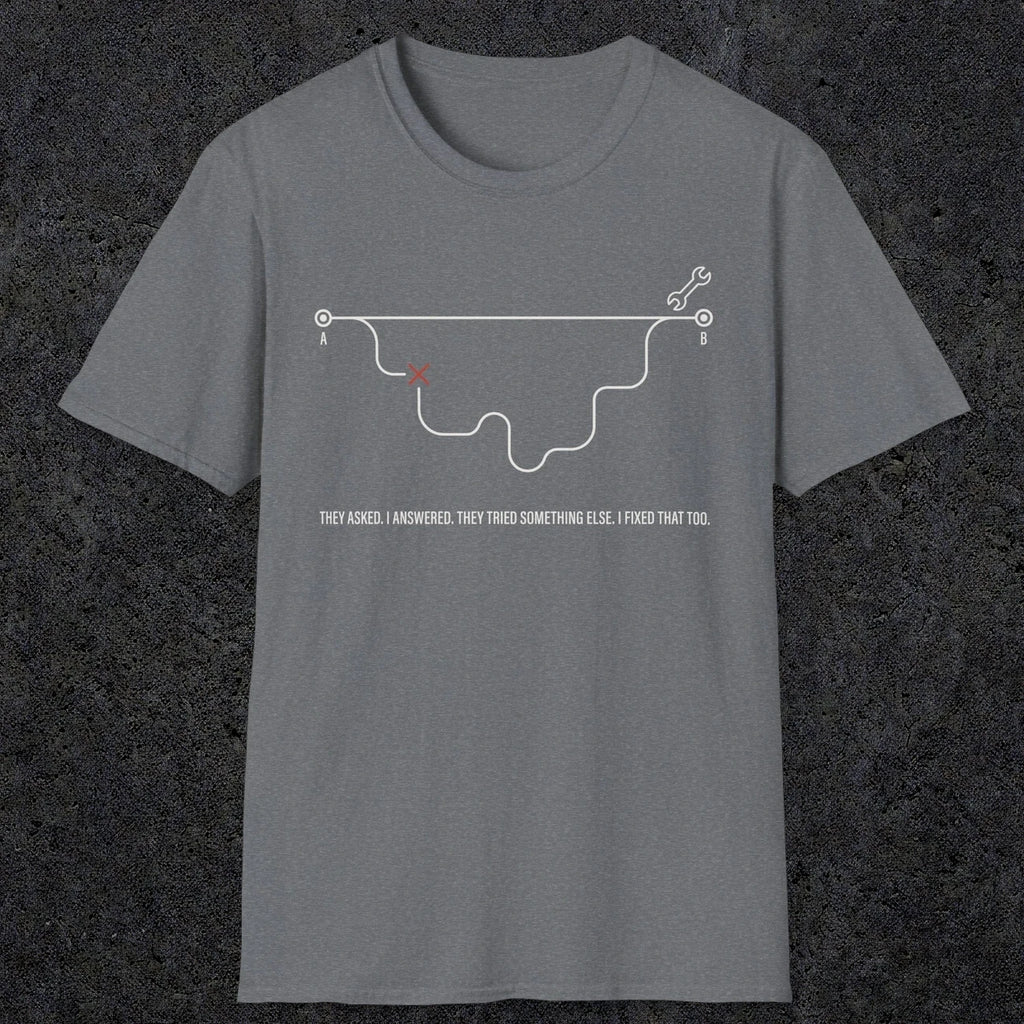 0162 They Asked. I Answered. They Tried Something Else. I Fixed That Too | Funny Dad T-Shirt | RustyDad
