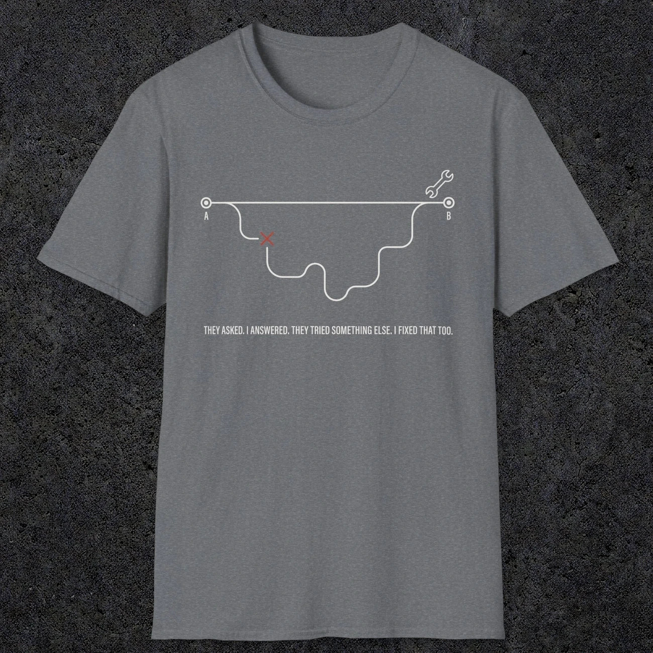 0162 They Asked. I Answered. They Tried Something Else. I Fixed That Too | Funny Dad T-Shirt | RustyDad